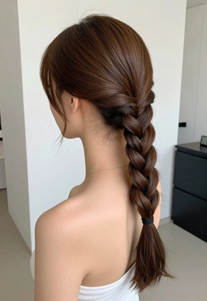 20 Stunning Sleek Ponytail Styles Perfect for Any Occasion! - 11. Sleek Ponytail with Side Braid 1