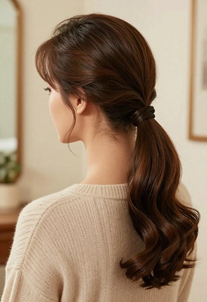20 Stunning Sleek Ponytail Styles Perfect for Any Occasion! - 13. Sleek Ponytail with a Vintage Flair 1