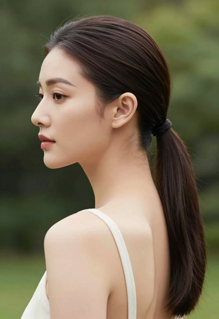 20 Stunning Sleek Ponytail Styles Perfect for Any Occasion! - 3. Low Sleek Ponytail 1