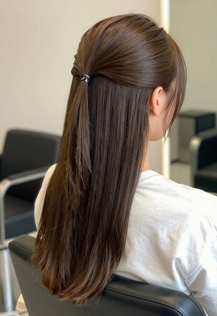20 Stunning Sleek Ponytail Styles Perfect for Any Occasion! - 4. Sleek Ponytail with Bangs 1
