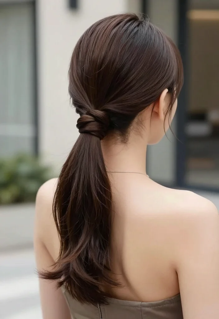 20 Stunning Sleek Ponytail Styles Perfect for Any Occasion! - 5. Sleek Ponytail with a Twist 1
