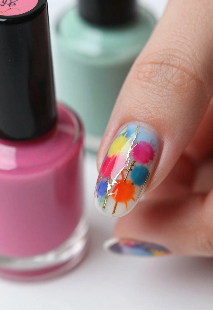 20 Stunning Thin Gold Lines Nail Ideas That'll Elevate Your Manicure Game! - 17. Artistic Neglect with Gold Lines 1
